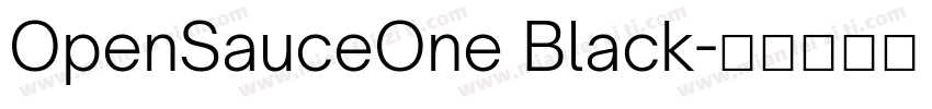 OpenSauceOne Black字体转换